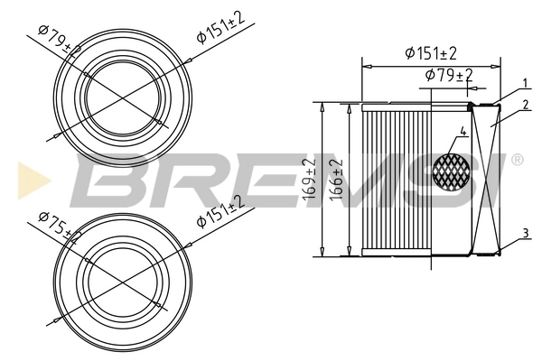 BREMSI légszűrő - FA1080 - TothCarparts
