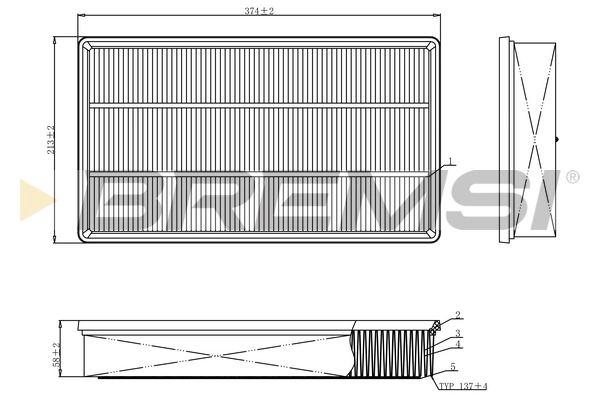 BREMSI légszűrő - FA1113 - TothCarparts