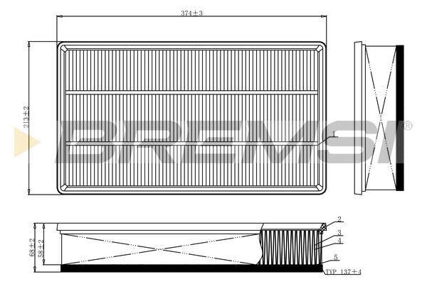 BREMSI légszűrő - FA1114 - TothCarparts