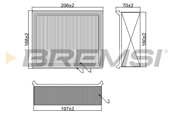 BREMSI légszűrő - FA1262 - TothCarparts
