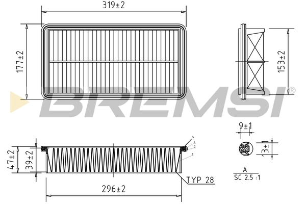 BREMSI légszűrő - FA1267 - TothCarparts