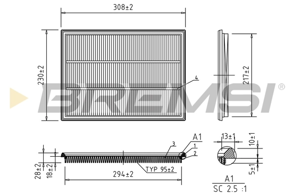 BREMSI légszűrő - FA1379 - TothCarparts