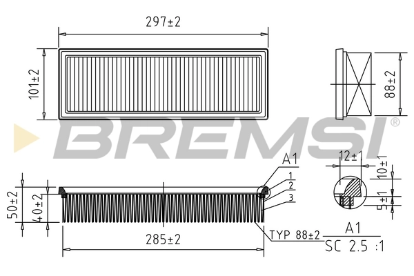 BREMSI légszűrő - FA1654 - TothCarparts