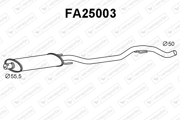 VENEPORTE első hangtompító - FA25003 - TothCarparts