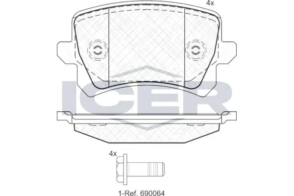 ANDEL fékbetétkészlet, tárcsafék - 181857 - TothCarparts