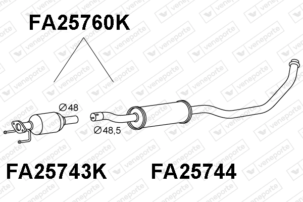 VENEPORTE katalizátor - FA25760K - TothCarparts