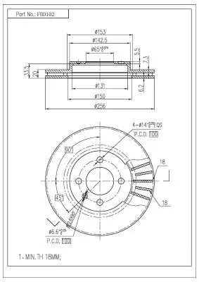 FI.BA féktárcsa - FBD102 - TothCarparts