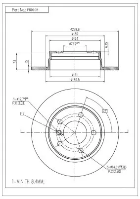 FI.BA féktárcsa - FBD108 - TothCarparts