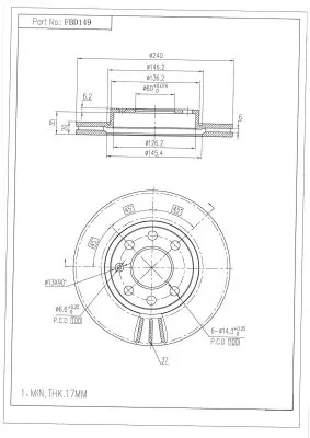 FI.BA féktárcsa - FBD149 - TothCarparts