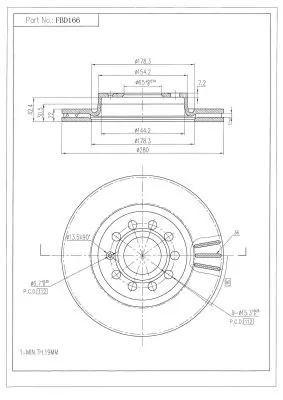 FI.BA féktárcsa - FBD166 - TothCarparts