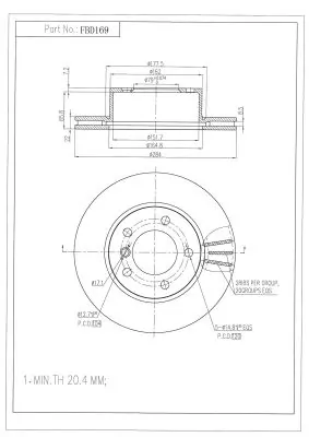 FI.BA féktárcsa - FBD169 - TothCarparts