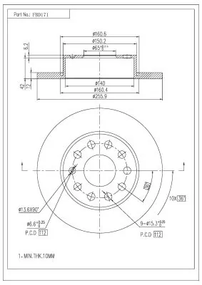 FI.BA féktárcsa - FBD171 - TothCarparts