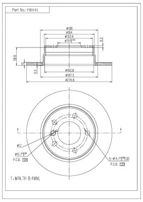 FI.BA féktárcsa - FBD181 - TothCarparts