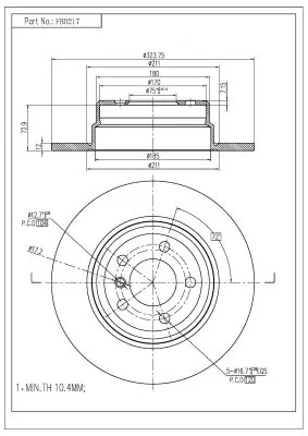 FI.BA féktárcsa - FBD217 - TothCarparts