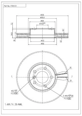FI.BA féktárcsa - FBD233 - TothCarparts