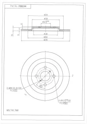 FI.BA féktárcsa - FBD246 - TothCarparts