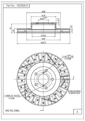 FI.BA féktárcsa - FBD292R/H - TothCarparts