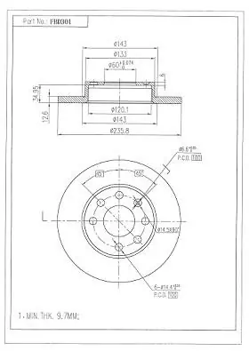 FI.BA féktárcsa - FBD301 - TothCarparts
