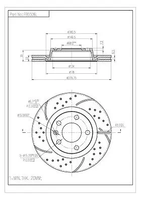 FI.BA féktárcsa - FBD336L/H - TothCarparts