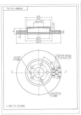 FI.BA féktárcsa - FBD353 - TothCarparts