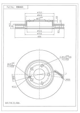 FI.BA féktárcsa - FBD365 - TothCarparts