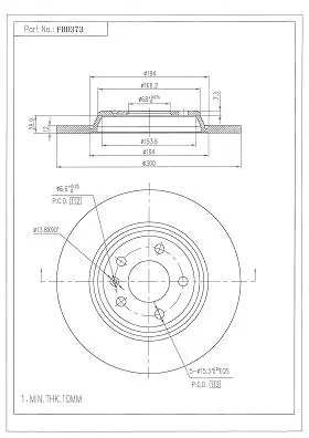 FI.BA féktárcsa - FBD373 - TothCarparts