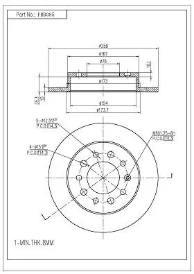 FI.BA féktárcsa - FBD385 - TothCarparts