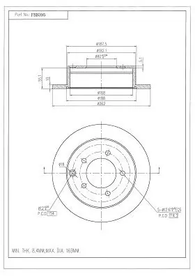 FI.BA féktárcsa - FBD395 - TothCarparts