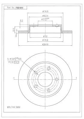 FI.BA féktárcsa - FBD400 - TothCarparts