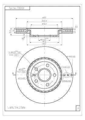FI.BA féktárcsa - FBD454 - TothCarparts