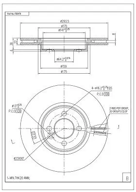 FI.BA féktárcsa - FBD479 - TothCarparts