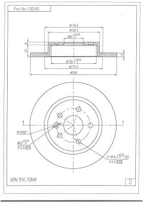 FI.BA féktárcsa - FBD491 - TothCarparts