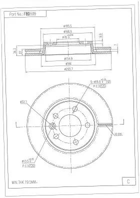 FI.BA féktárcsa - FBD509 - TothCarparts
