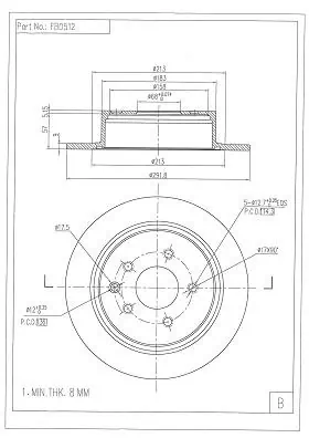 FI.BA féktárcsa - FBD512 - TothCarparts