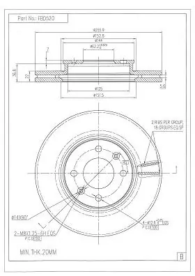 FI.BA féktárcsa - FBD520 - TothCarparts