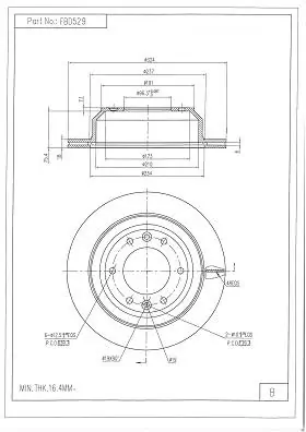 FI.BA féktárcsa - FBD529 - TothCarparts