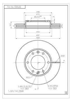 FI.BA féktárcsa - FBD530 - TothCarparts