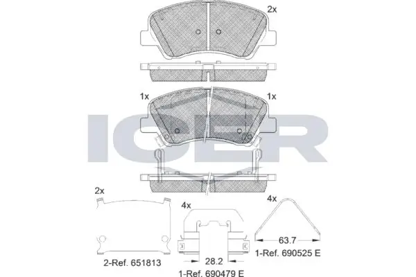 ANDEL fékbetétkészlet, tárcsafék - 182035-233 - TothCarparts