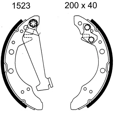 ANDEL fékpofakészlet - A1523 - TothCarparts