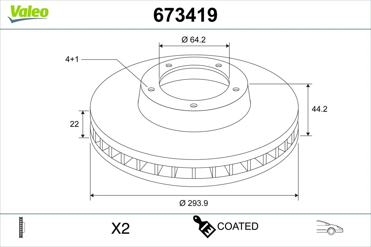 VALEO féktárcsa - 673419 - TothCarparts