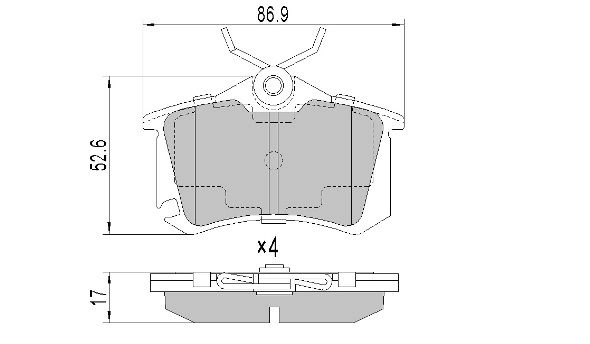 FREMAX fékbetétkészlet, tárcsafék - FBP-0574 - TothCarparts