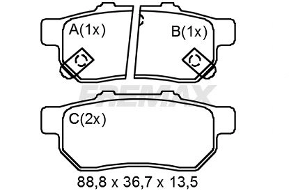 FREMAX fékbetétkészlet, tárcsafék - FBP-0833 - TothCarparts