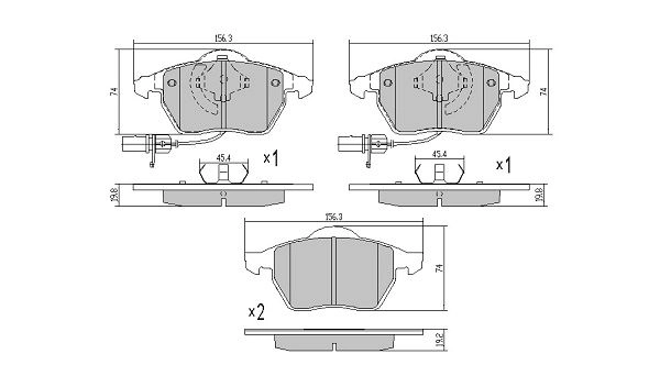 FREMAX fékbetétkészlet, tárcsafék - FBP-0876-01 - TothCarparts