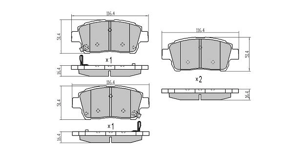 FREMAX fékbetétkészlet, tárcsafék - FBP-1211 - TothCarparts