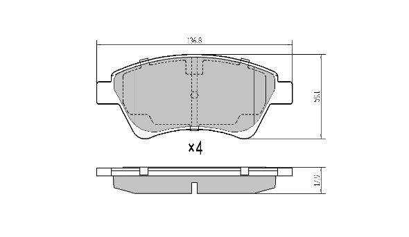 FREMAX fékbetétkészlet, tárcsafék - FBP-1281 - TothCarparts