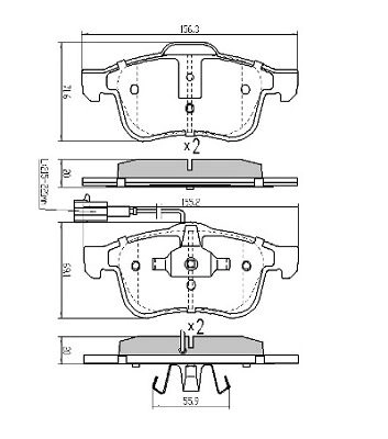 FREMAX fékbetétkészlet, tárcsafék - FBP-1473 - TothCarparts