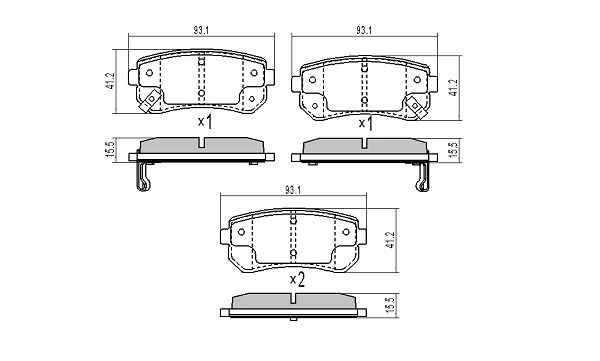 FREMAX fékbetétkészlet, tárcsafék - FBP-1485 - TothCarparts