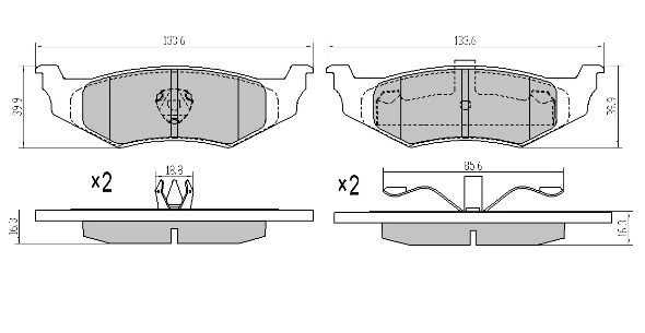 FREMAX fékbetétkészlet, tárcsafék - FBP-1562 - TothCarparts