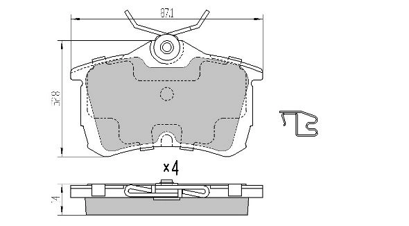 FREMAX fékbetétkészlet, tárcsafék - FBP-1608 - TothCarparts