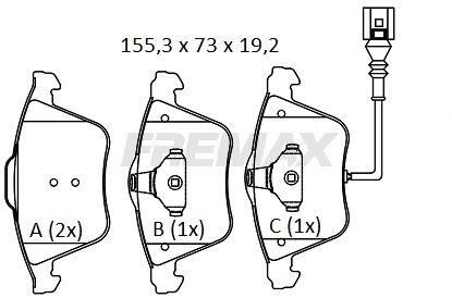 FREMAX fékbetétkészlet, tárcsafék - FBP-1899 - TothCarparts